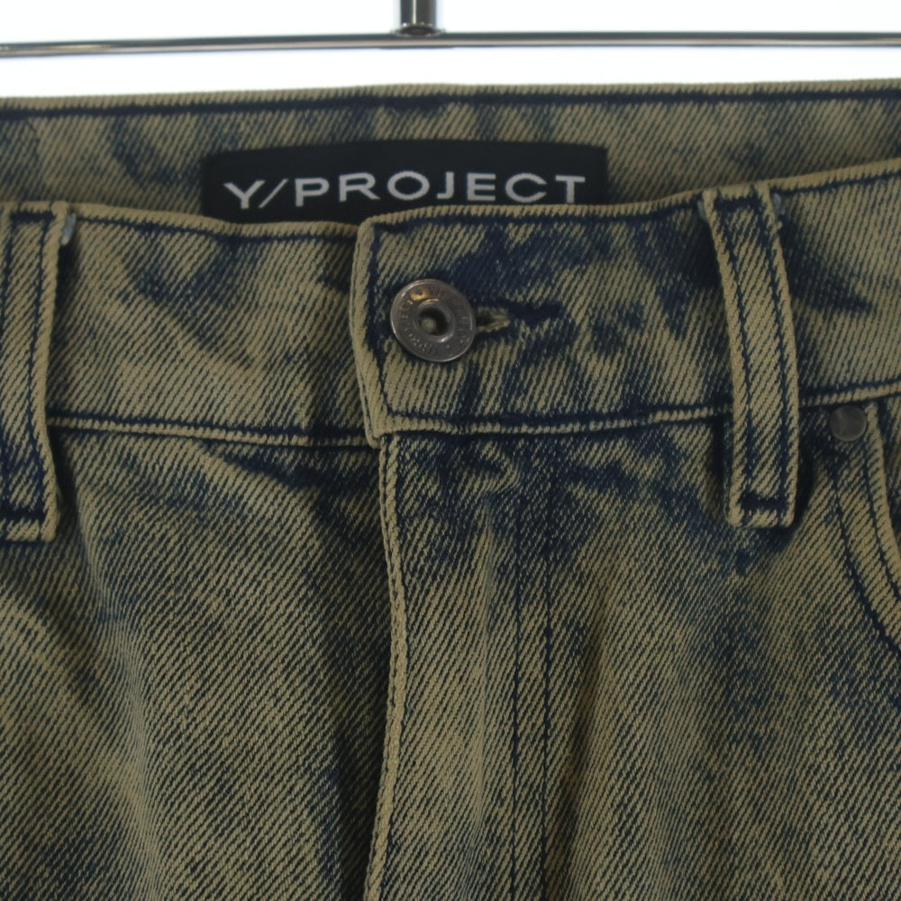 Y/PROJECT(ワイプロジェクト) Tudor Straight Jeans チューダーストレートジーンズ デザインヘムジップフライデニムパンツ インディゴ