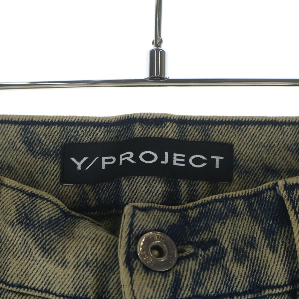 Y/PROJECT(ワイプロジェクト) Tudor Straight Jeans チューダーストレートジーンズ デザインヘムジップフライデニムパンツ インディゴ