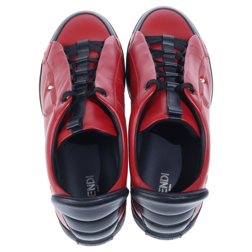 FENDI(フェンディ) レースアップ ローカットスニーカー レッド/ブラック 1031