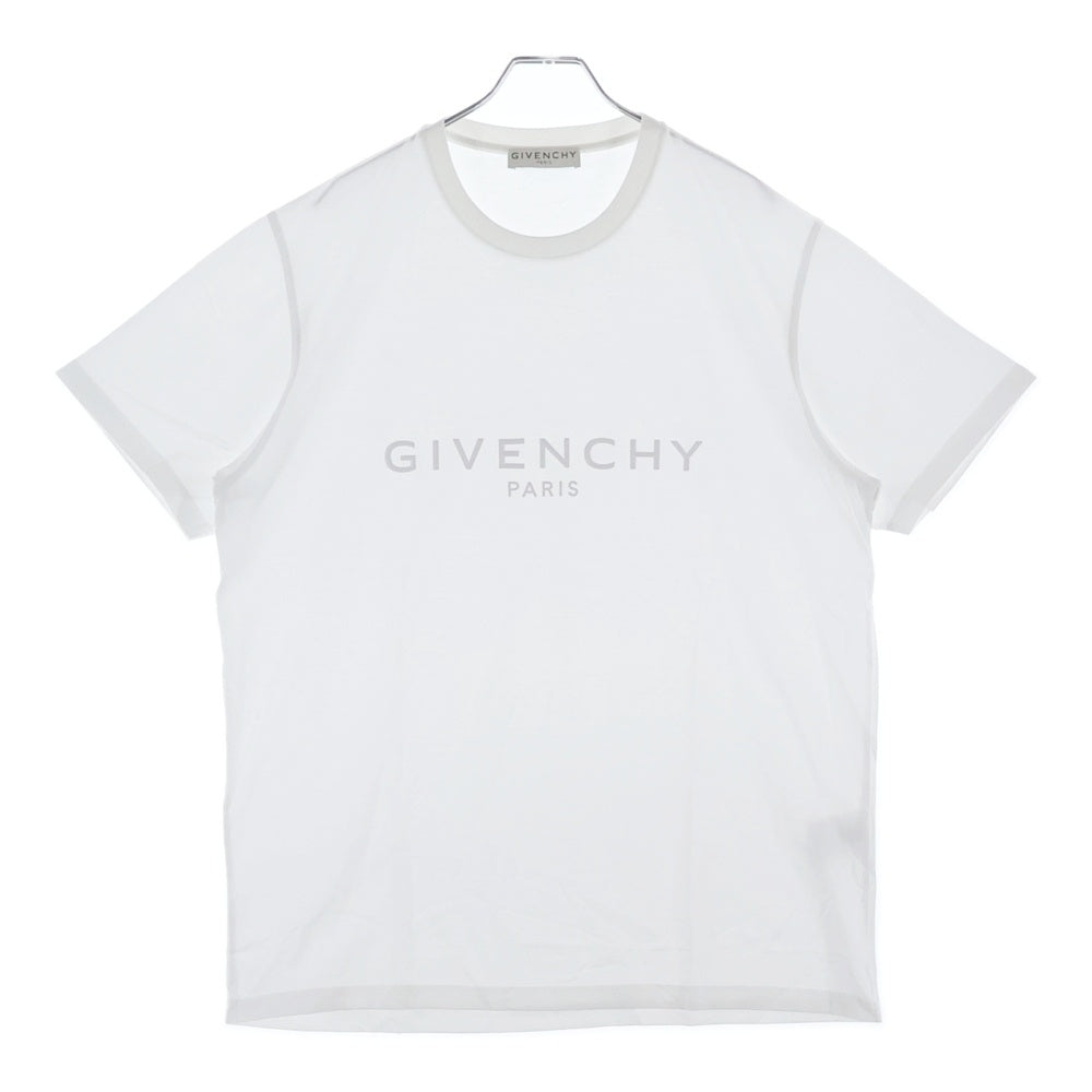 GIVENCHY(ジバンシィ) LOGO T-SHIRT ロゴデザイン 半袖Tシャツ カットソー ホワイト BM70YN3002