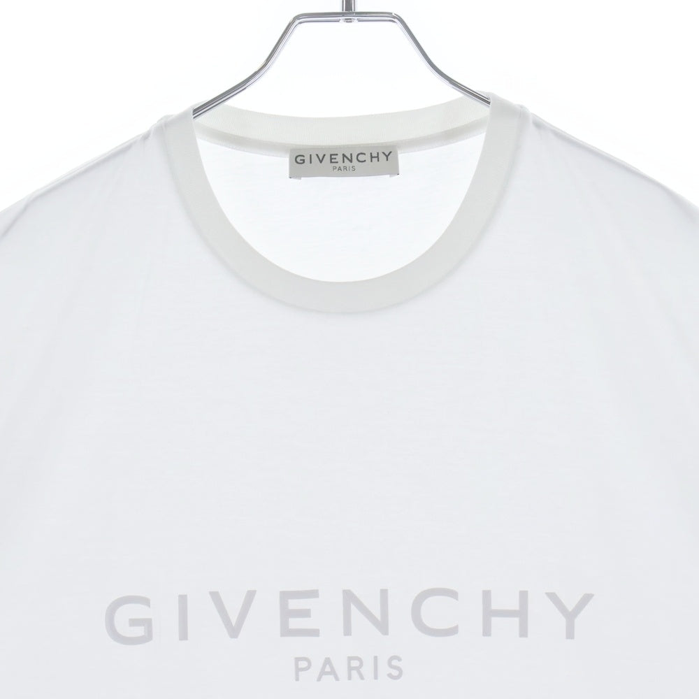 GIVENCHY(ジバンシィ) LOGO T-SHIRT ロゴデザイン 半袖Tシャツ カットソー ホワイト BM70YN3002