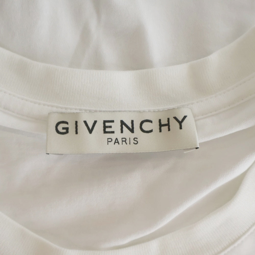 GIVENCHY(ジバンシィ) LOGO T-SHIRT ロゴデザイン 半袖Tシャツ カットソー ホワイト BM70YN3002