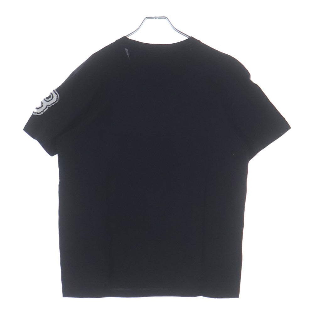 VALENTINO(ヴァレンティノ) ロゴワッペン クルーネック 半袖Tシャツ カットソー ブラック/ホワイト 0000046299
