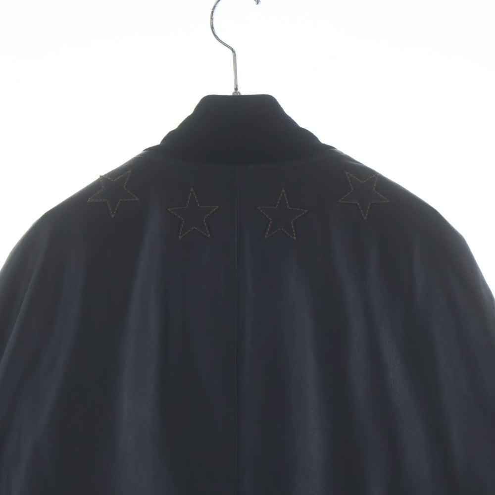 GIVENCHY(ジバンシィ) 15AW Leather Embroided Star Baseball Jacket ラウンドスター ラムレザー レザージャケット ブルゾン 15F 0315 443 ブラック