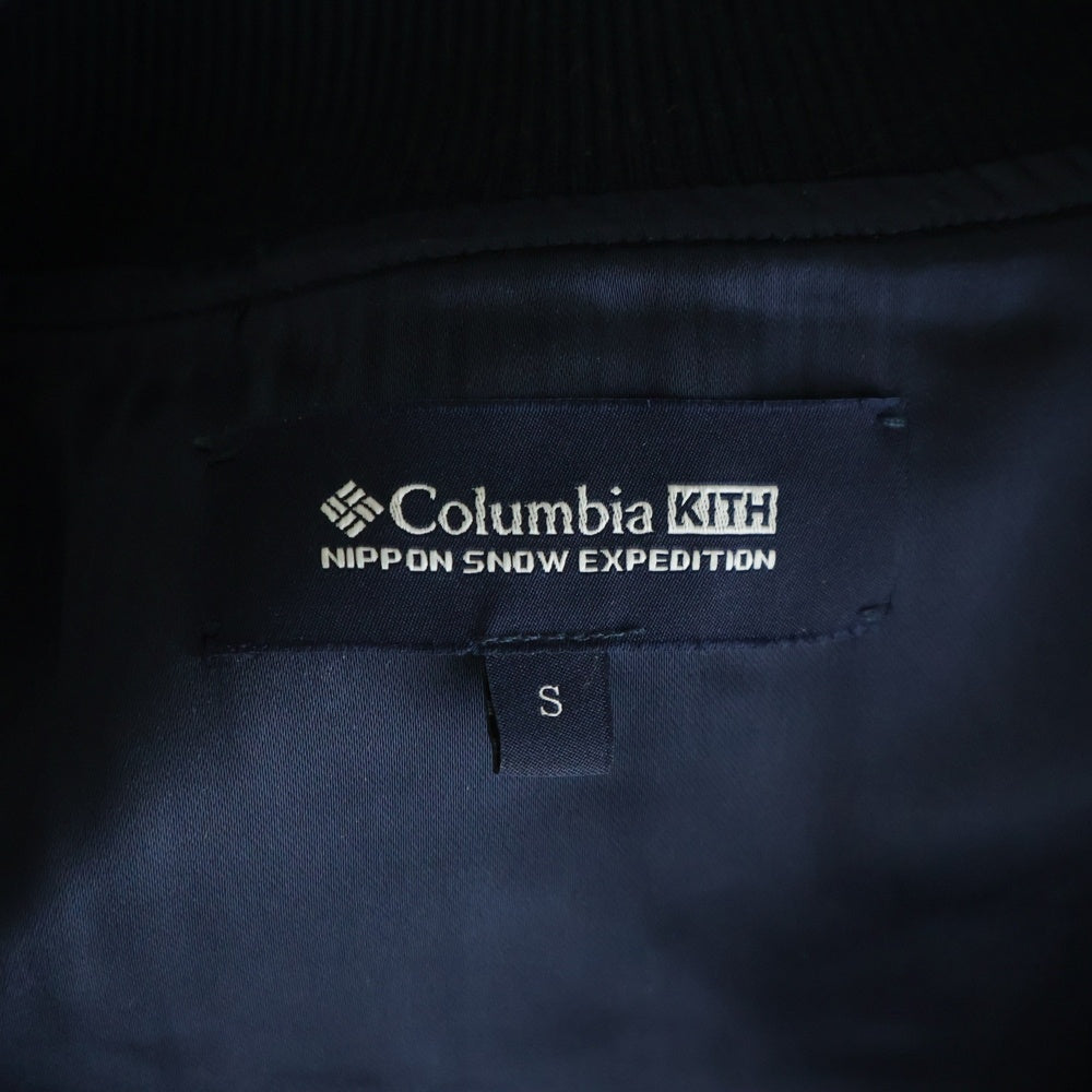 KITH(キス) ×Columbia コロンビア 刺繍デザイン ジップアップ ジャケット ネイビー 26-011-060-0002-1-0