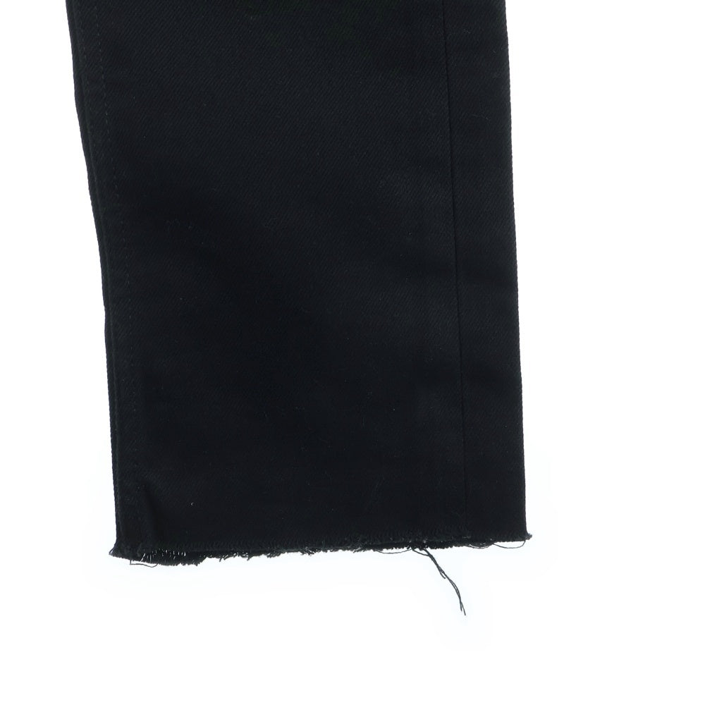 CELINE(セリーヌ) Lou Cut Off Hem Skinny Denim ルー カットオフヘムスキニーデニム ボタンフライローライズデニム 2N934760D.38NF ブラック