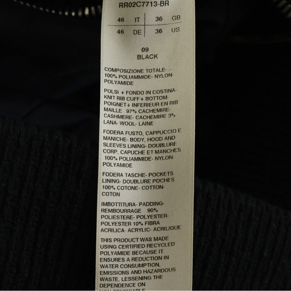 Rick Owens(リックオウエンス) 23AW CROPPED ALICE PARKA JACKET クロップド アリスパーカー ナイロンボンバージャケット ブラック RR02C7713-BR