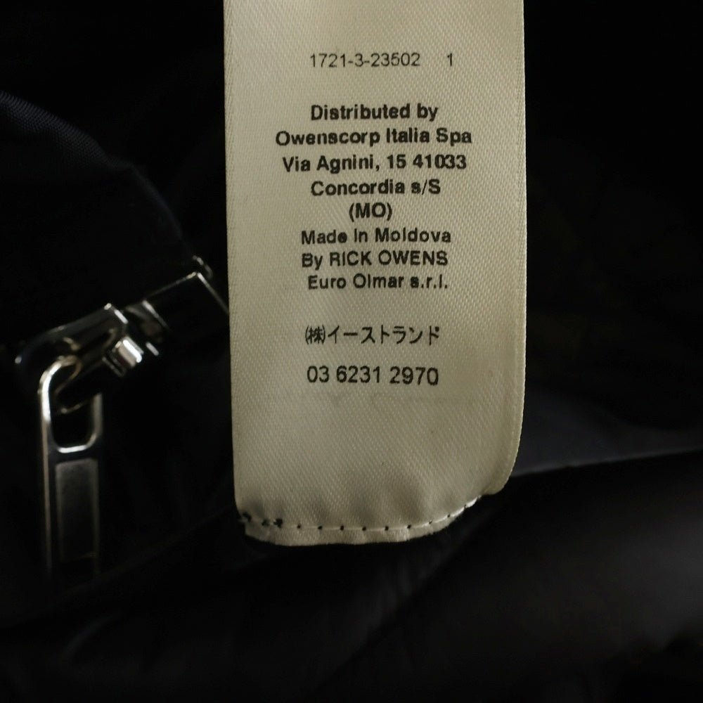Rick Owens(リックオウエンス) 23AW CROPPED ALICE PARKA JACKET クロップド アリスパーカー ナイロンボンバージャケット ブラック RR02C7713-BR