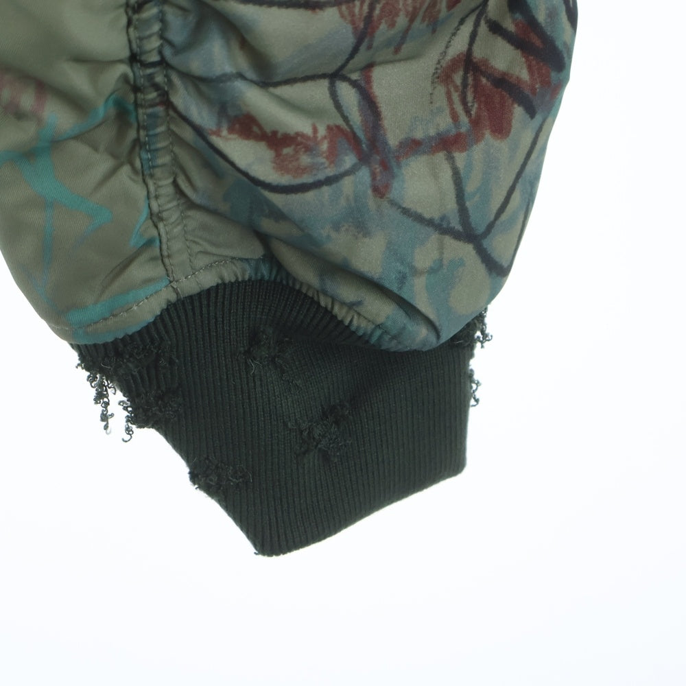 Mowalola(モワローラ) 25AW GRAFFITI BOMBER JACKET グラフィック ボンバージャケット カーキ