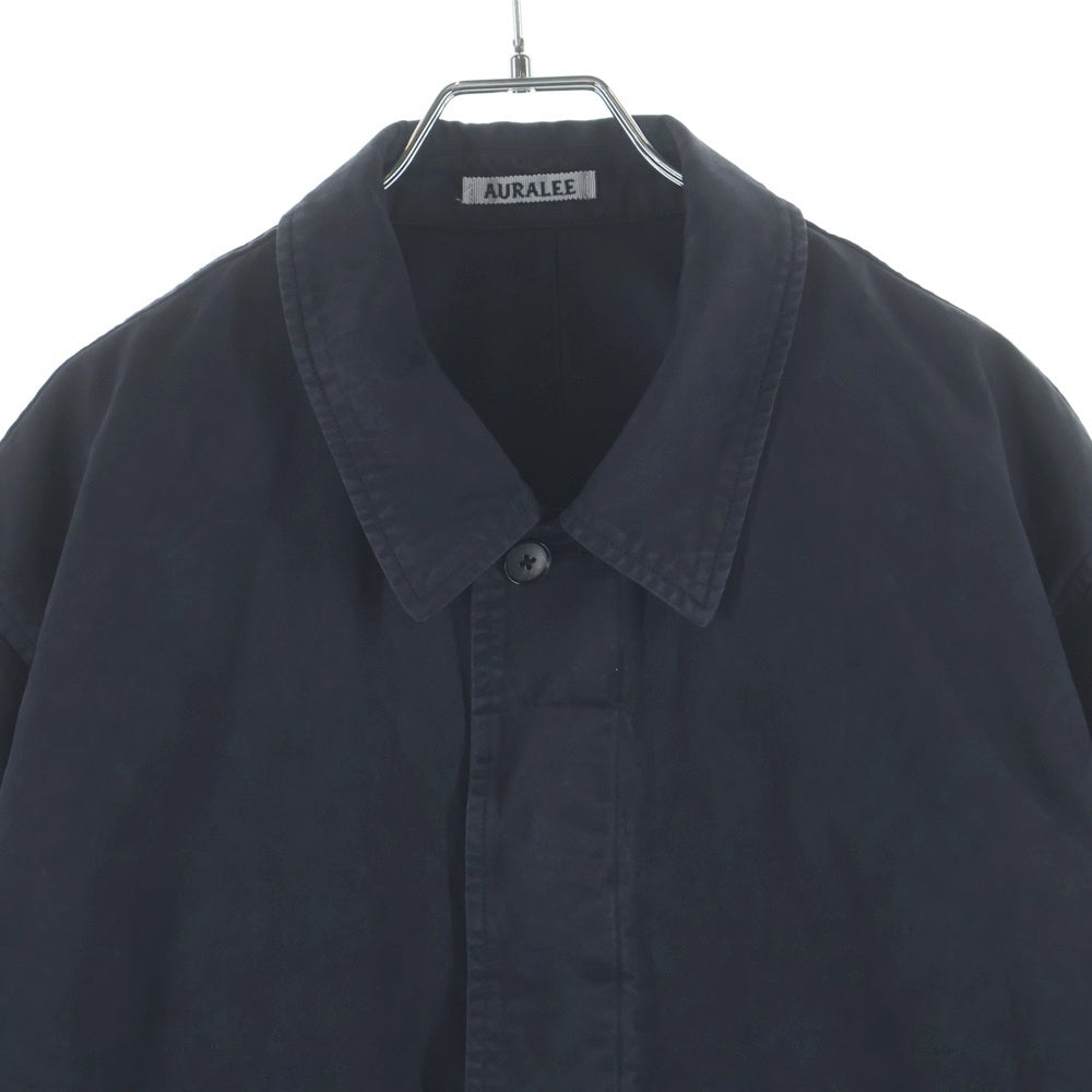 AURALEE(オーラリー) 26SS Garment-Dyed Finx Light Chino Blouson ガーメントダイフィンクスライトチノブルゾン ボタンダウンレギュラーフィットジャケット A26SB01LF ブラック