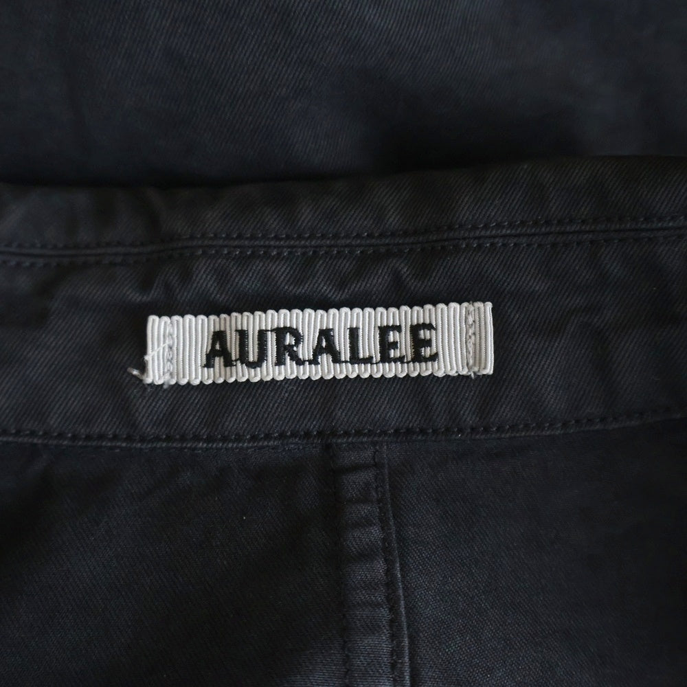 AURALEE(オーラリー) 26SS Garment-Dyed Finx Light Chino Blouson ガーメントダイフィンクスライトチノブルゾン ボタンダウンレギュラーフィットジャケット A26SB01LF ブラック