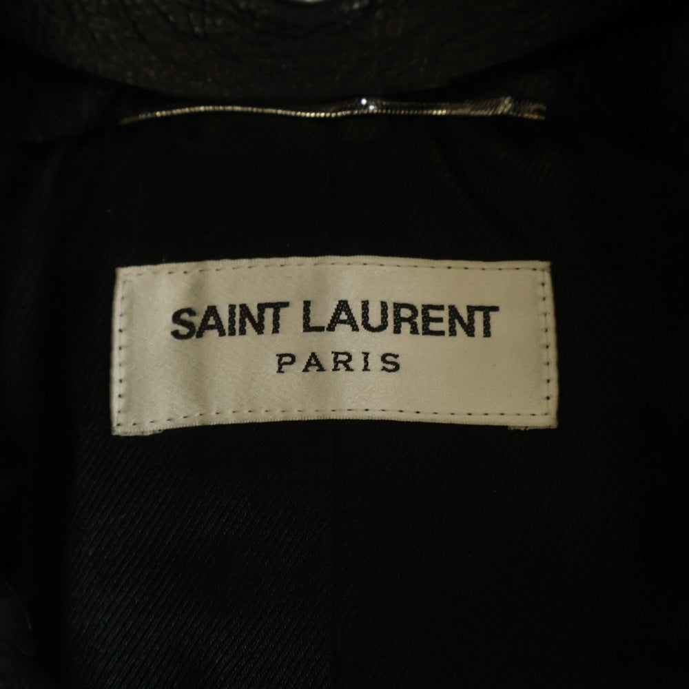 SAINT LAURENT PARIS(サンローランパリ) 17AW LAMB LEATHER JACKET ラムレザー ジャケット アウター 484338 YC1ED ブラック