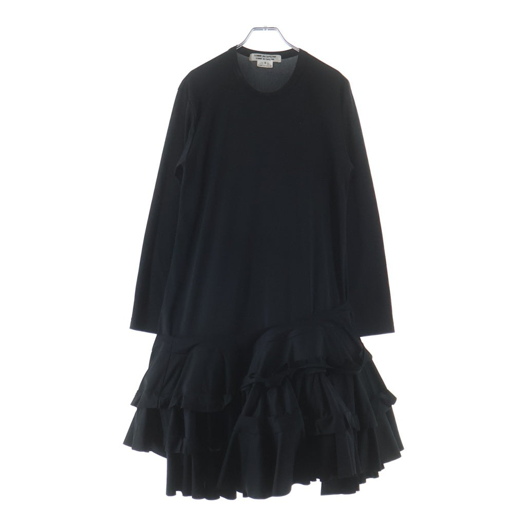 COMME des GARCONS COMME des GARCONS(コムデギャルソンコムデギャルソン) 25SS 裾フリルインナーチュール ワンピース レディース RO-T010 ブラック