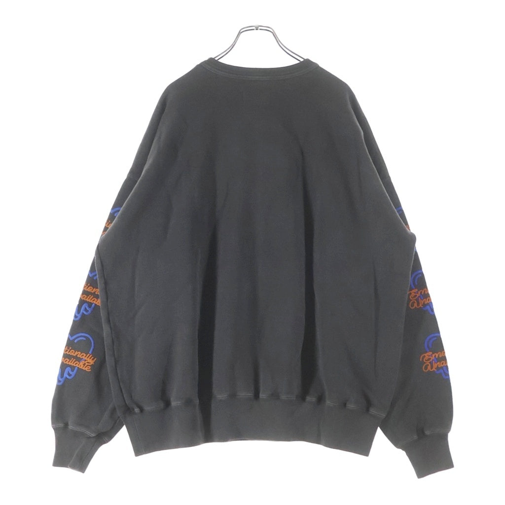 Emotionally Unavailable(エモーショナリー アンアヴェイラブル) 26SS EUNEON HEART CREW ハートデザイン クルーネックスウェット グレー