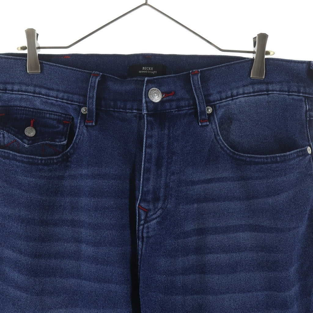 TRUE RELIGION(トゥルーレリジョン) Ricky Relaxed Straight Jeans リッキー リラックスドストレートジーンズ ストレッチデニムパンツ 61017-61041-61072 インディゴ