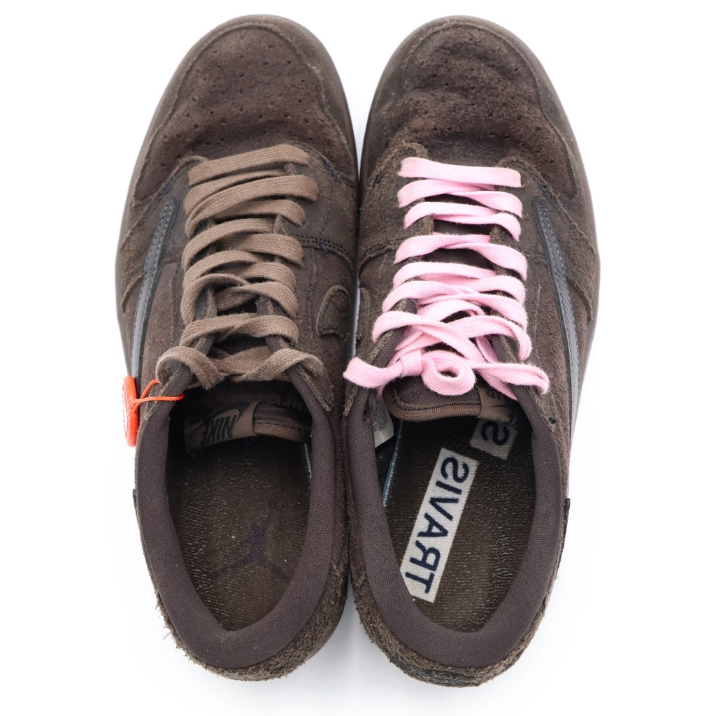 NIKE(ナイキ) ×TRAVIS SCOTT AIR JORDAN 1 LOW OG SP VELVET BROWN トラヴィススコット エアジョーダン 1 ベルベット ローカットスニーカー US9.5/27.5cm DM7866-202