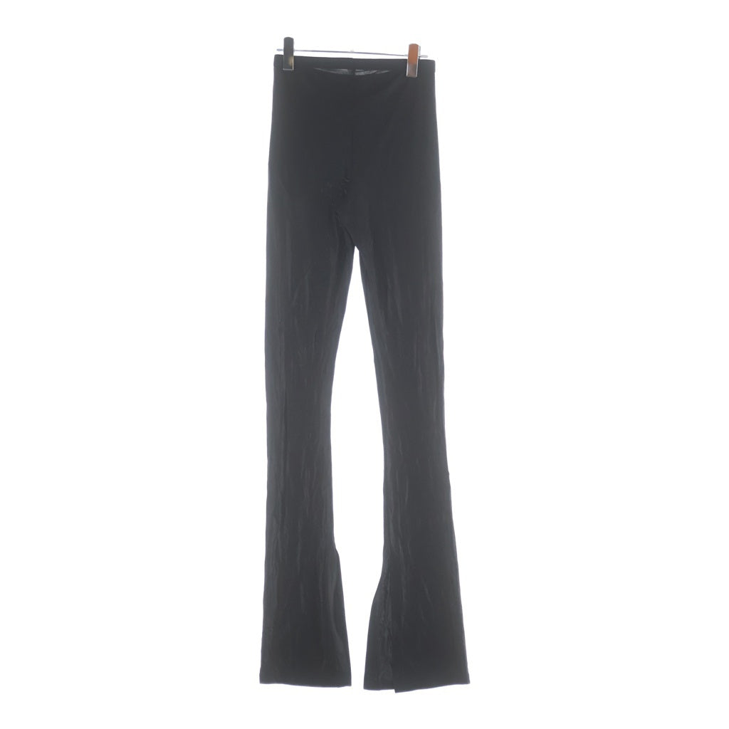 Rick Owens Lilies(リックオウエンスリリーズ) 23AW Carmen Pant カルメンパンツ サイドスリットビスコースロングフレアパンツ レディース LI02C2331-GVI ブラック