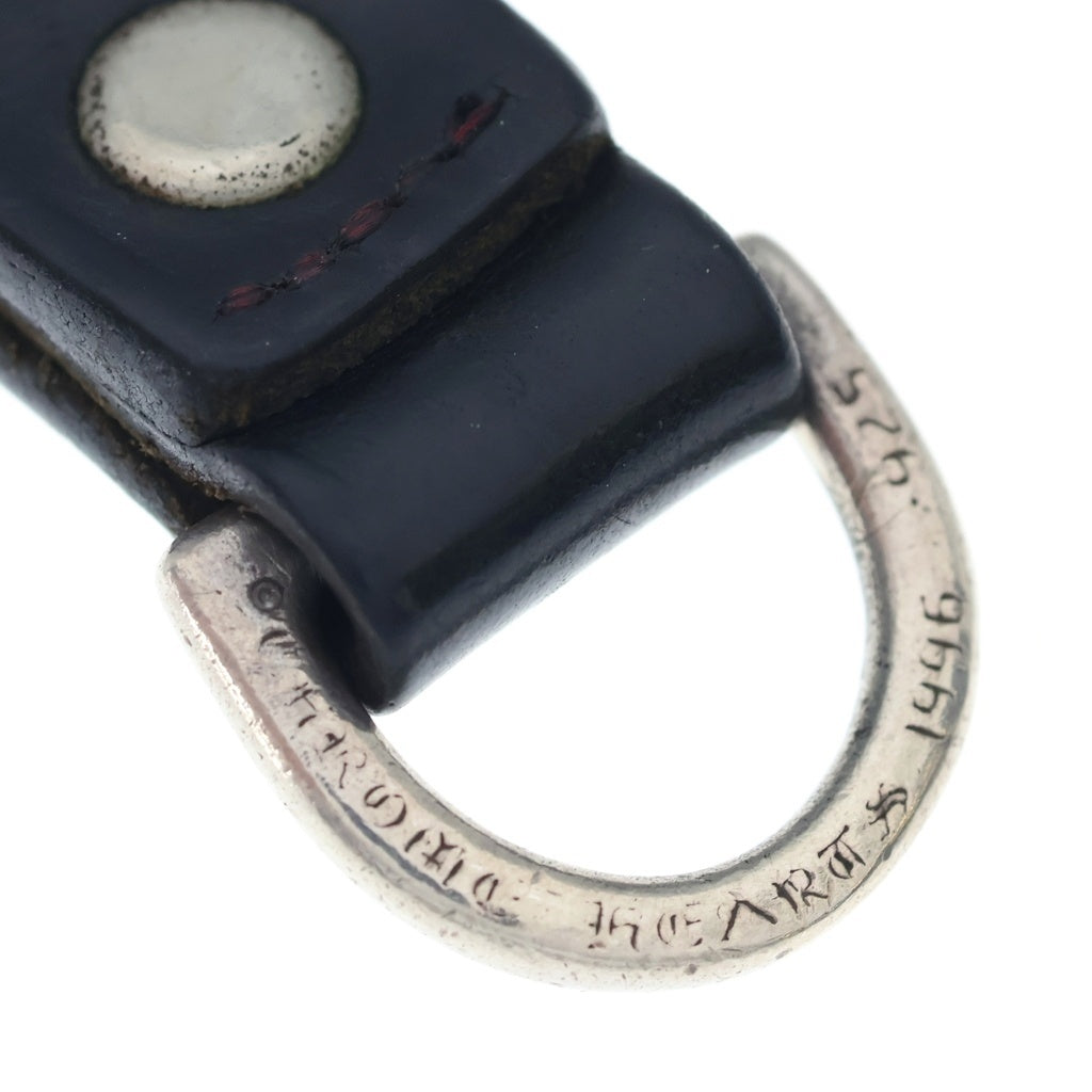 CHROME HEARTS(クロムハーツ) BELT LOOP D RING Dリング クロスボールベルトループ ブラック/シルバー BCA415
