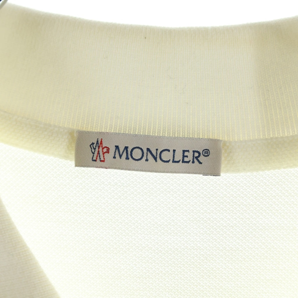 MONCLER(モンクレール) 23AW SS POLO ショートスリーブポロシャツ ロゴパッチ半袖ポロシャツ I20918A00007 ホワイト