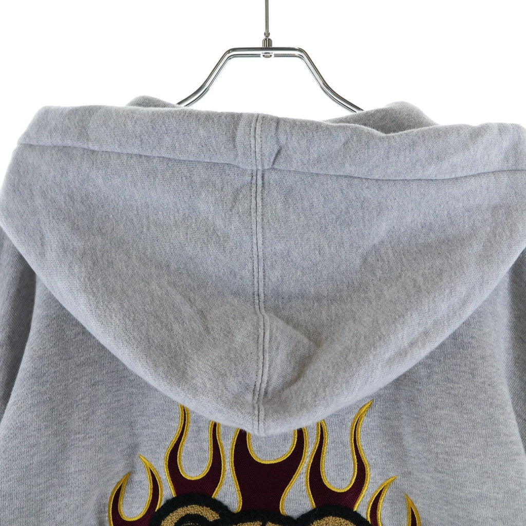 MONCLER(モンクレール) 22AW ×Palm Angels Embroidery Hooded Sweatshirts ×パームエンジェルス エンブロイダリーフーデットスウェットシャツ プルオーバーパーカー H209L8G00010