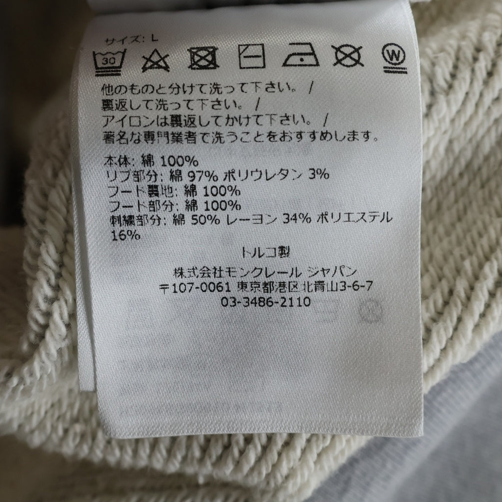 MONCLER(モンクレール) 22AW ×Palm Angels Embroidery Hooded Sweatshirts ×パームエンジェルス エンブロイダリーフーデットスウェットシャツ プルオーバーパーカー H209L8G00010
