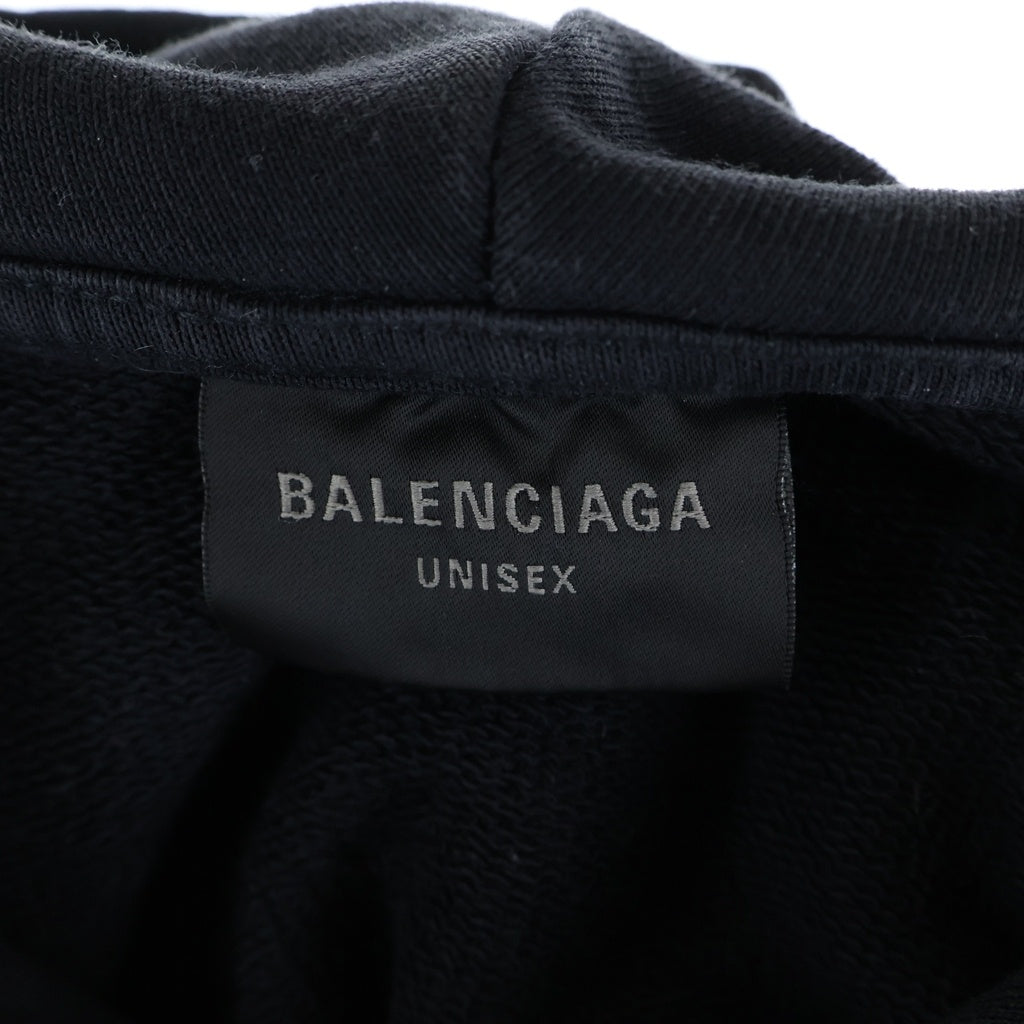 BALENCIAGA(バレンシアガ) 22AW XXXL HOODIE ロゴ刺繍 プルオーバーパーカー フーディ 713677 TNVD9 ブラック