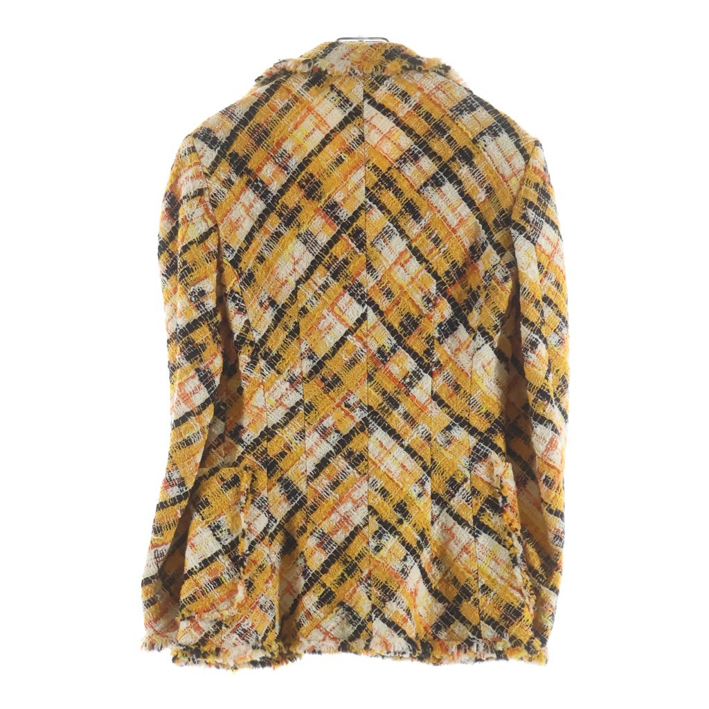 JUNYA WATANABE COMME des GARCONS(ジュンヤワタナベ コムデギャルソン) 01SS ワンボタン ツイード テーラードジャケット イエロー レディース JC-J001