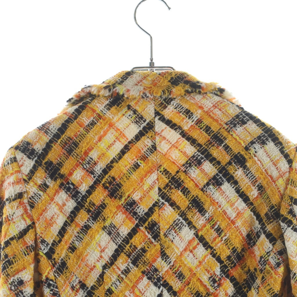 JUNYA WATANABE COMME des GARCONS(ジュンヤワタナベ コムデギャルソン) 01SS ワンボタン ツイード テーラードジャケット イエロー レディース JC-J001