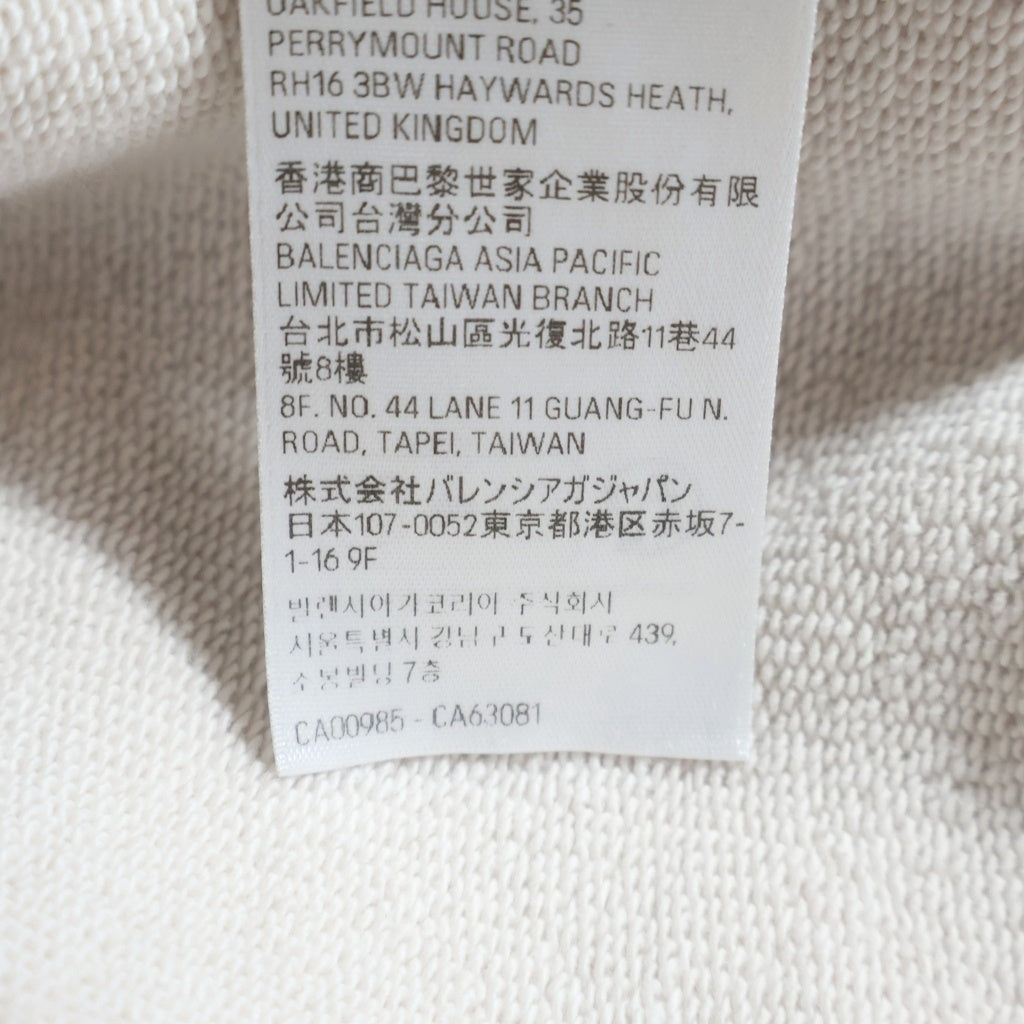 BALENCIAGA(バレンシアガ) 24SS NEW TAPE TYPE HOODIE テープロゴ プルオーバー スウェットパーカー フーディ ホワイト 739024 TQVQ9