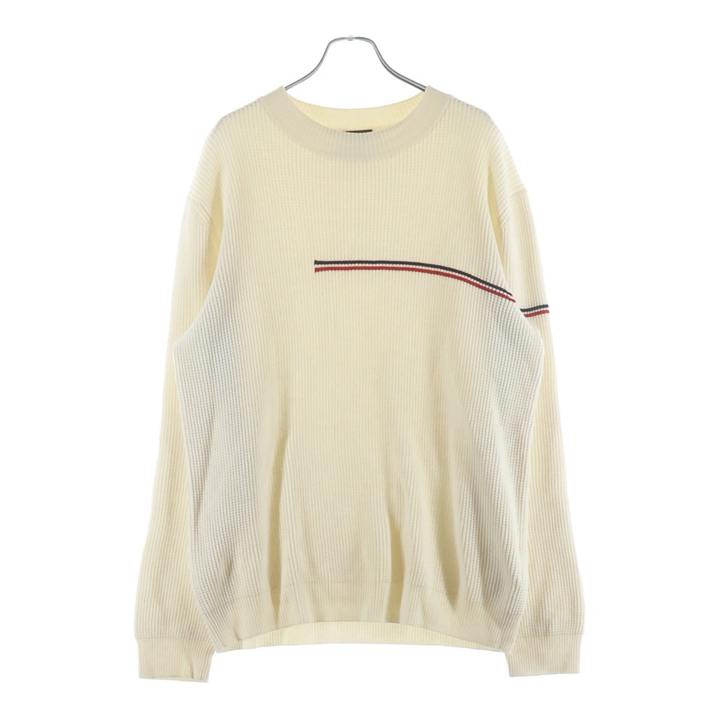 MONCLER(モンクレール) 20AW GIROCOLLO TRICOT Wool Knit Sweater ウールニットセーター クルーネック長袖ニットセーター F20919C75700 ホワイト