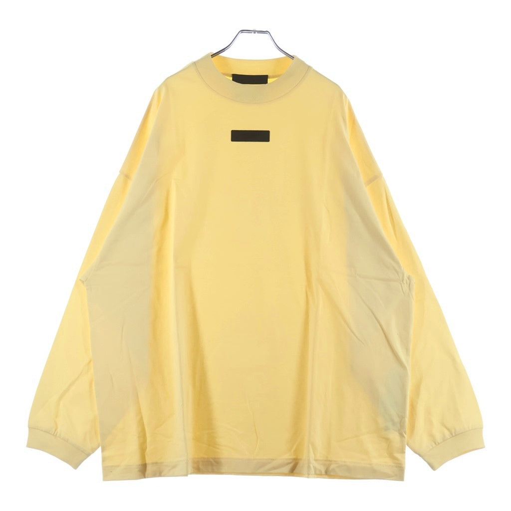 FEAR OF GOD ESSENTIALS(フィアオブゴッド エッセンシャルズ) Rubber Logo Mock Neck L/S T-Shirts ラバーロゴモックネックロングスリーブTシャツ 長袖Tシャツ イエロー