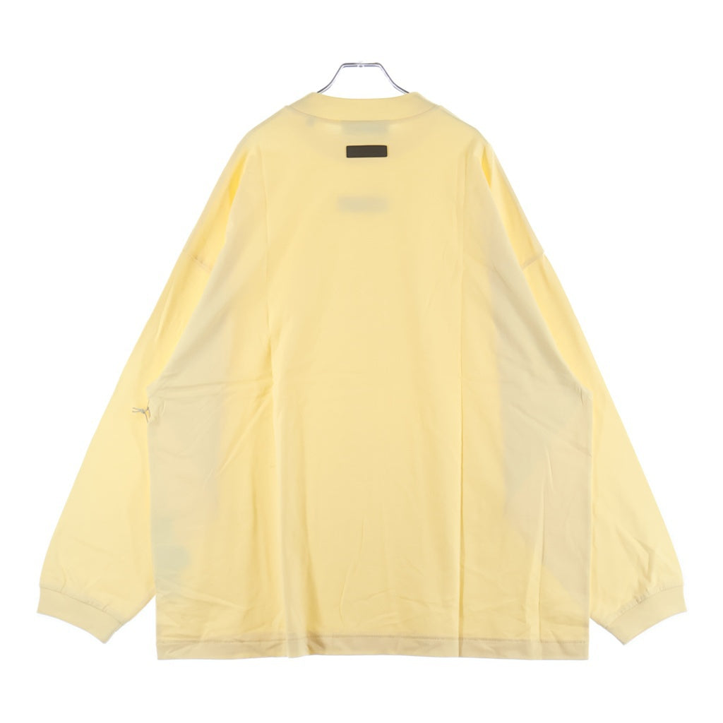 FEAR OF GOD ESSENTIALS(フィアオブゴッド エッセンシャルズ) Rubber Logo Mock Neck L/S T-Shirts ラバーロゴモックネックロングスリーブTシャツ 長袖Tシャツ イエロー