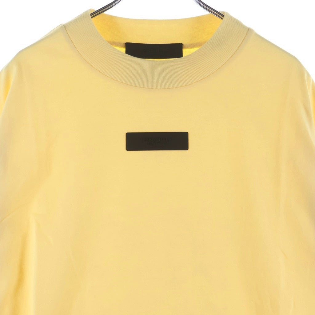 FEAR OF GOD ESSENTIALS(フィアオブゴッド エッセンシャルズ) Rubber Logo Mock Neck L/S T-Shirts ラバーロゴモックネックロングスリーブTシャツ 長袖Tシャツ イエロー