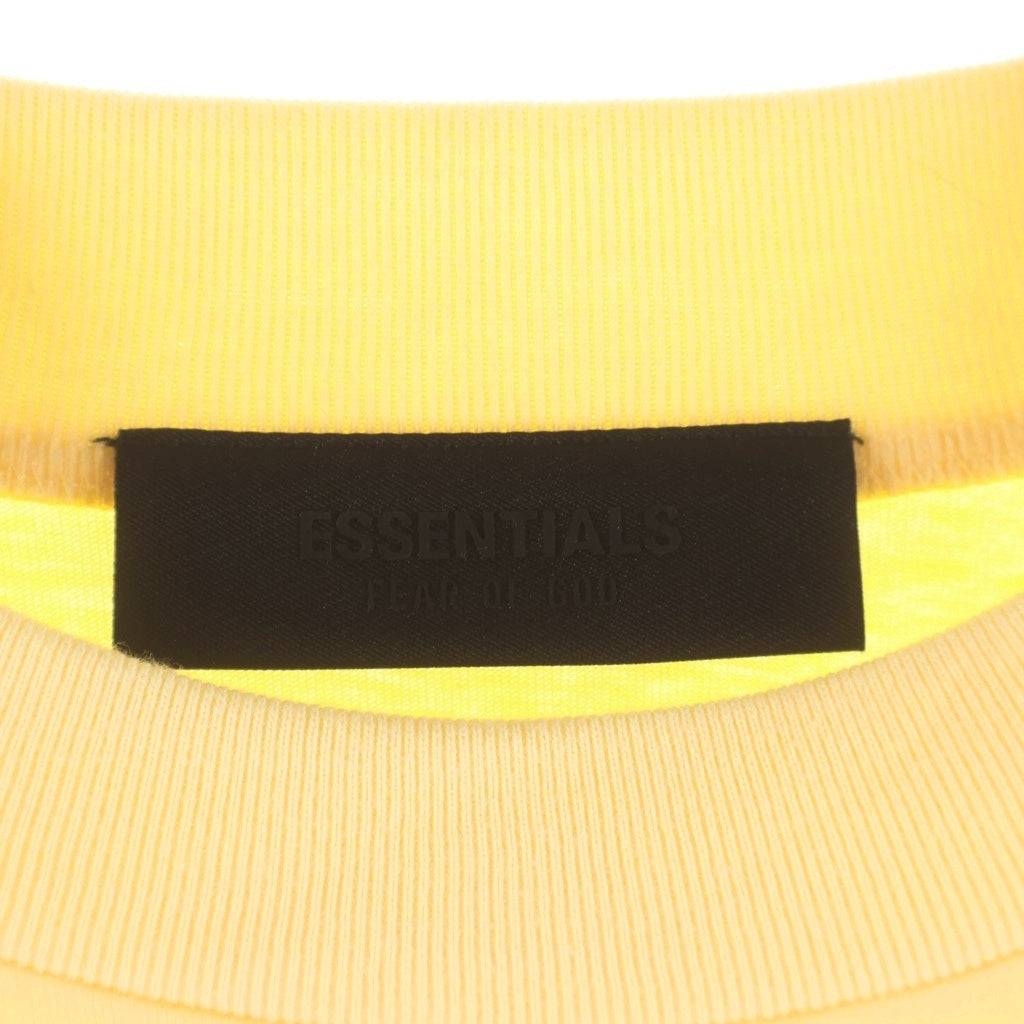 FEAR OF GOD ESSENTIALS(フィアオブゴッド エッセンシャルズ) Rubber Logo Mock Neck L/S T-Shirts ラバーロゴモックネックロングスリーブTシャツ 長袖Tシャツ イエロー