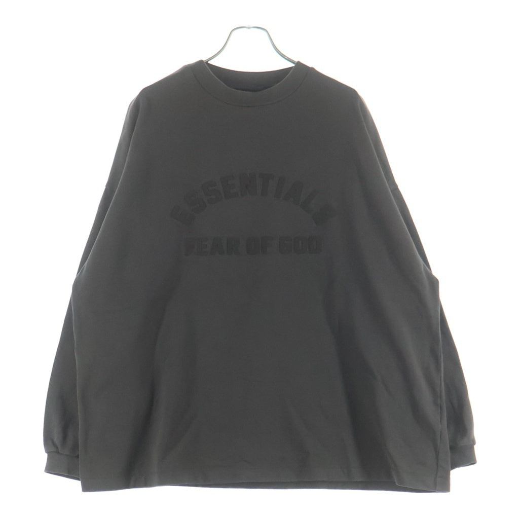 FEAR OF GOD ESSENTIALS(フィアオブゴッド エッセンシャルズ) Rubber Logo L/S T-Shirts ラバーロゴロングスリーブTシャツ 長袖Tシャツ ブラウン