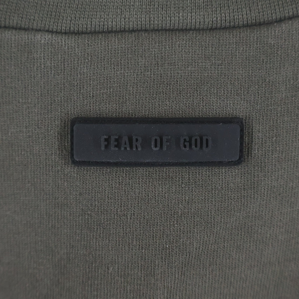 FEAR OF GOD ESSENTIALS(フィアオブゴッド エッセンシャルズ) Rubber Logo L/S T-Shirts ラバーロゴロングスリーブTシャツ 長袖Tシャツ ブラウン