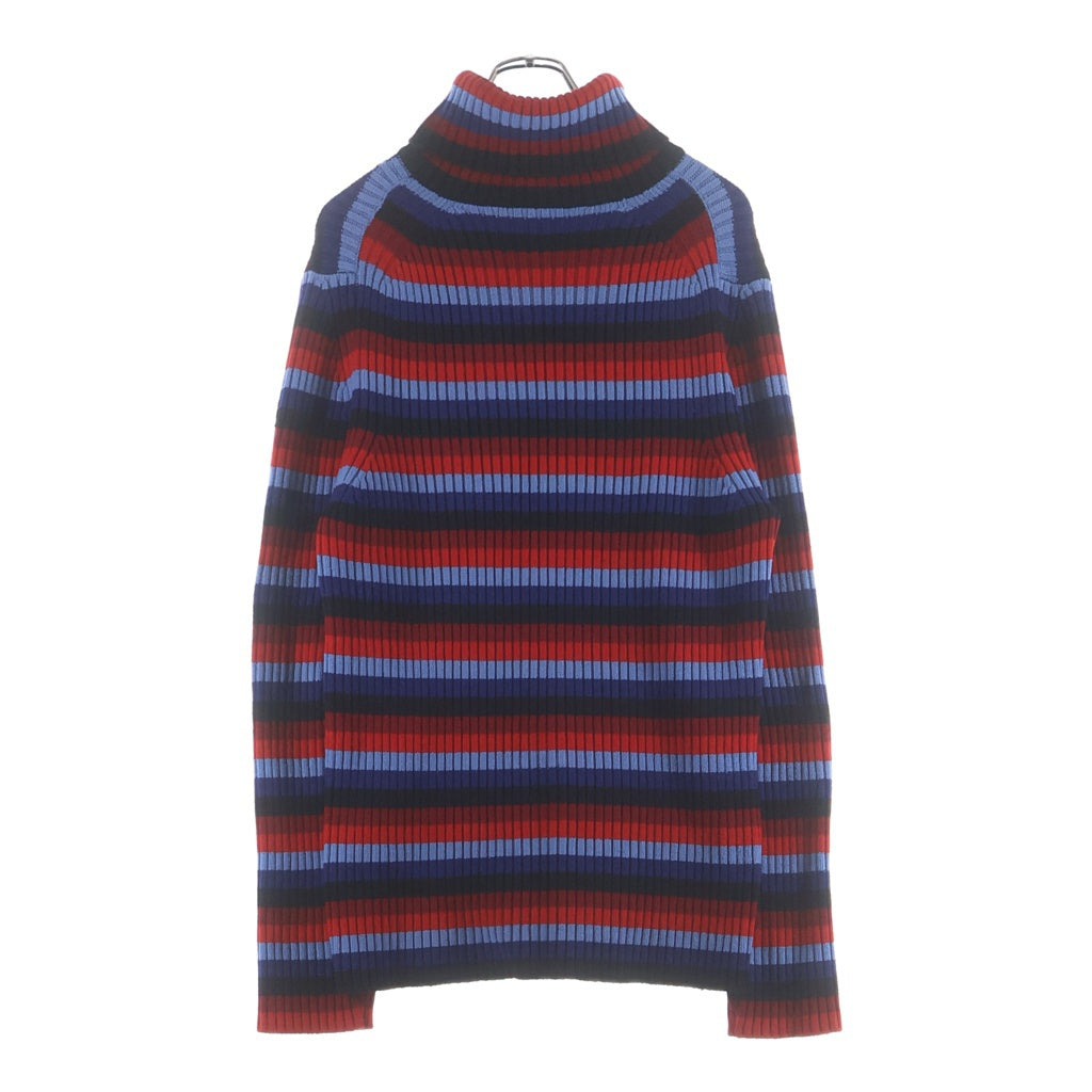 MONCLER GRENOBLE(モンクレールグルノーブル) 18AW MAGLIONE TRICOT CICLISTA Turtle Neck Knit Sweater タートルネックニットセーター マルチカラーボーダーニットセーター D20979203100 マルチ