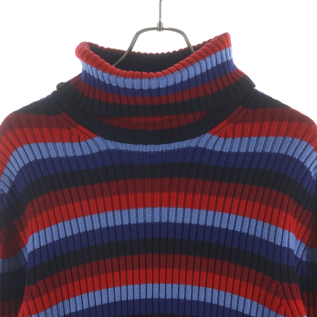 MONCLER GRENOBLE(モンクレールグルノーブル) 18AW MAGLIONE TRICOT CICLISTA Turtle Neck Knit Sweater タートルネックニットセーター マルチカラーボーダーニットセーター D20979203100 マルチ