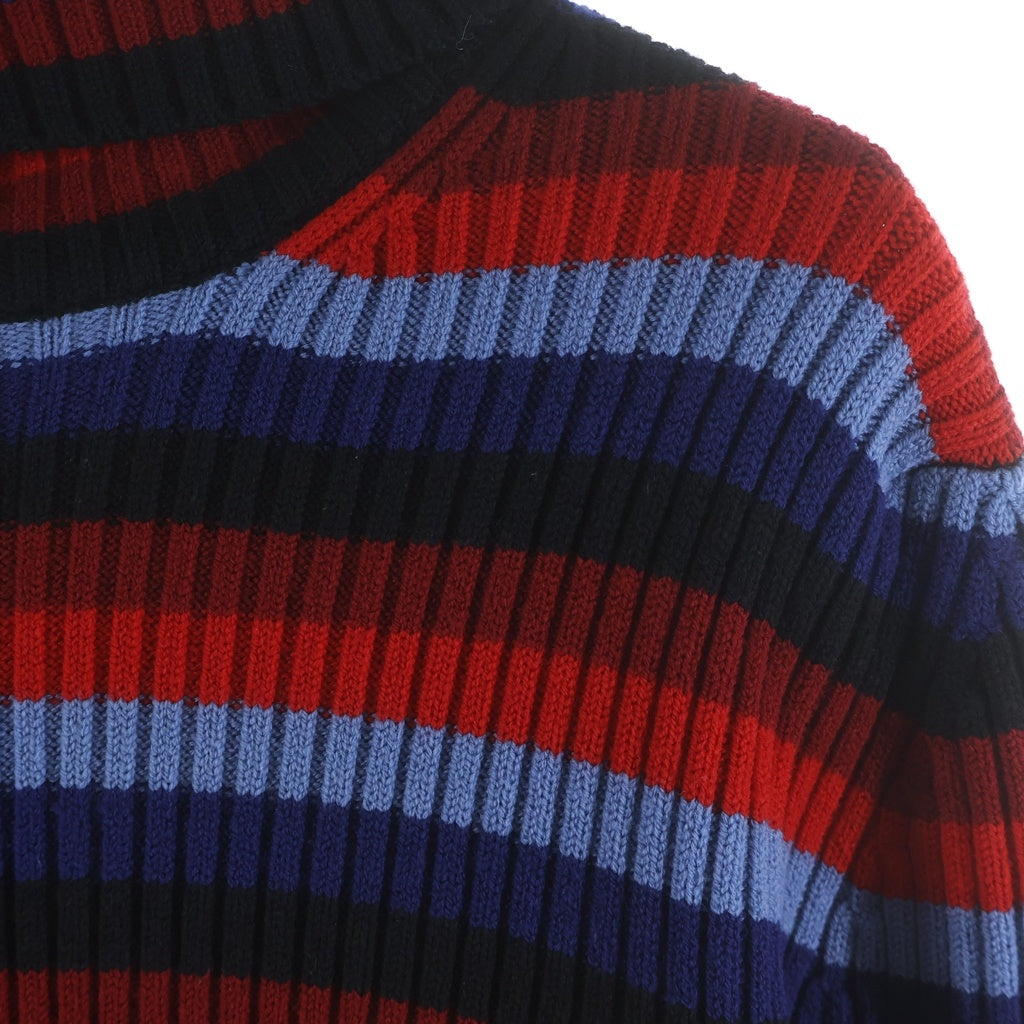 MONCLER GRENOBLE(モンクレールグルノーブル) 18AW MAGLIONE TRICOT CICLISTA Turtle Neck Knit Sweater タートルネックニットセーター マルチカラーボーダーニットセーター D20979203100 マルチ