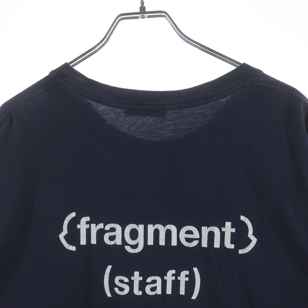 MONCLER GENIUS(モンクレール ジーニアス) 20SS ×FRAGMENT DESIGN MAGLIA T-SHIRT ×フラグメントデザイン ロゴプリントクルーネック半袖Tシャツ F209U8C70810 ネイビー