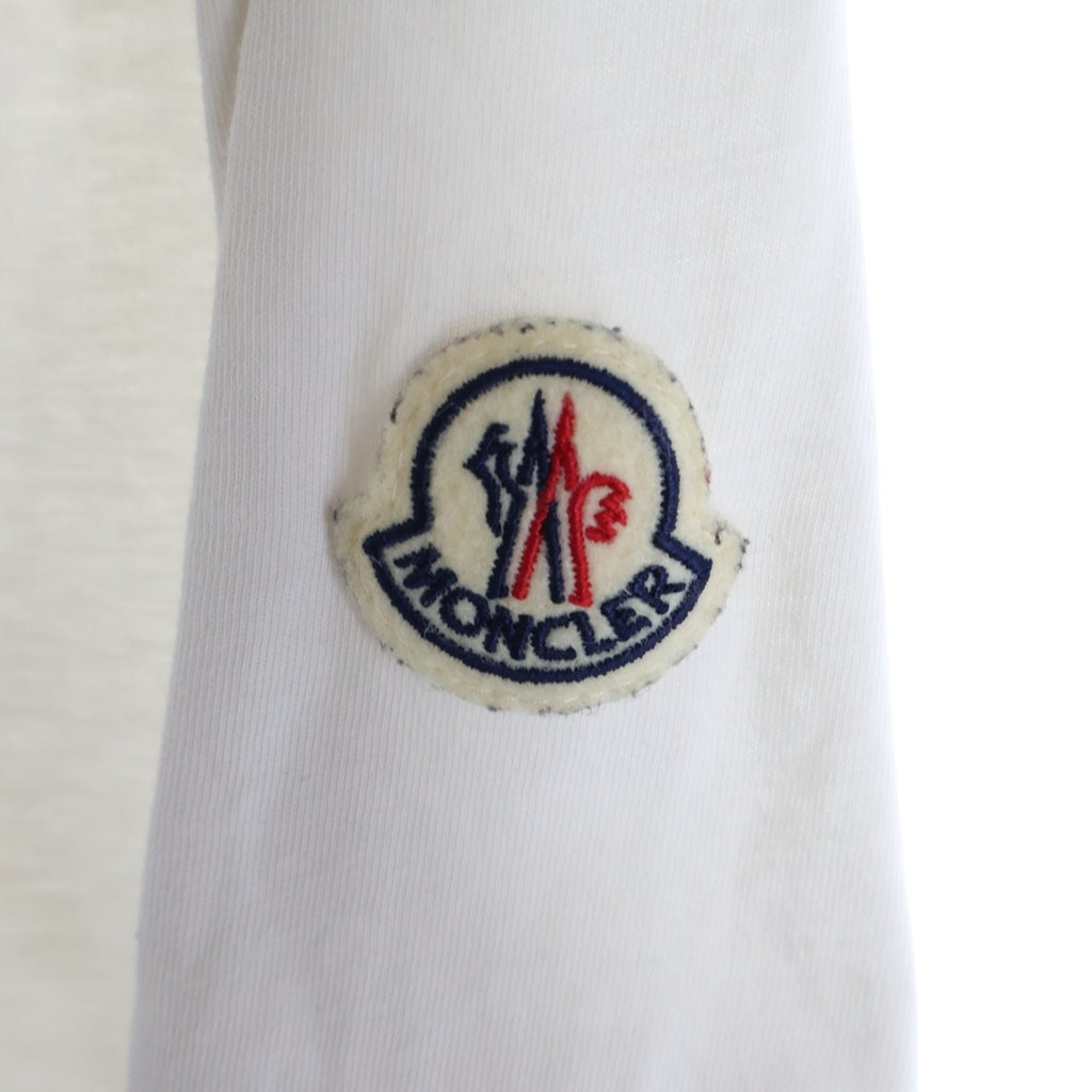 MONCLER(モンクレール) 22SS SS TSHIRT ショートスリーブTシャツ ロゴプリントサイドストライプクルーネック半袖Tシャツ H10918C00038 ホワイト