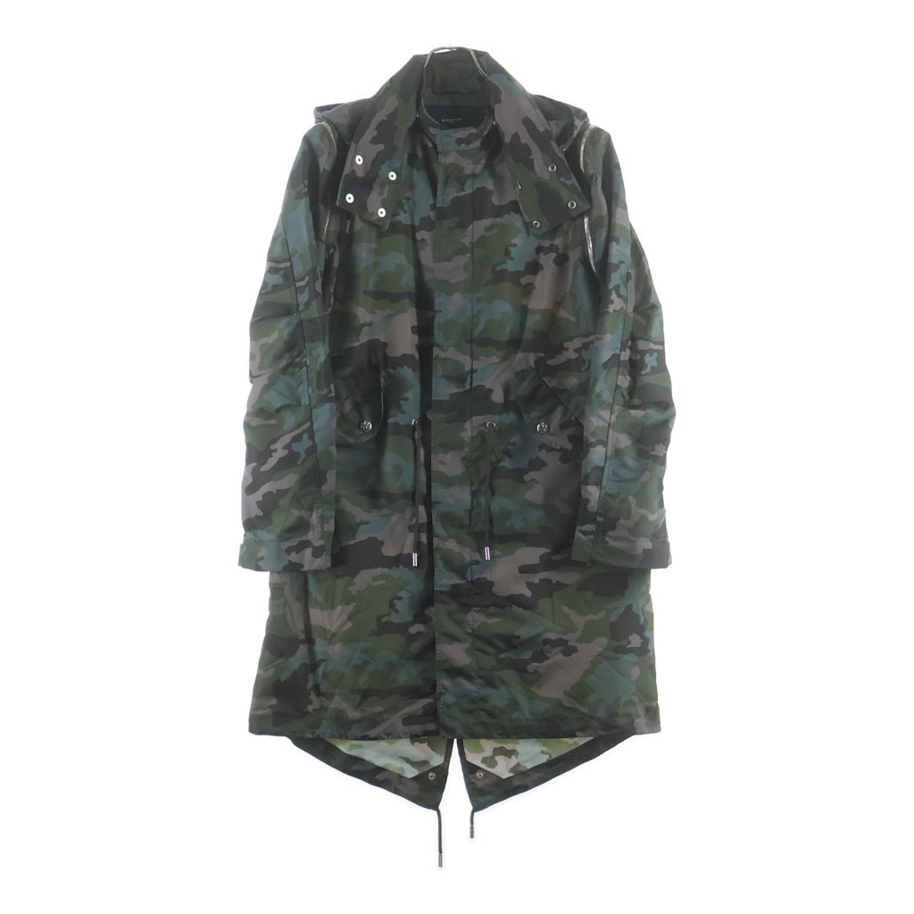 GIVENCHY(ジバンシィ) 14SS ジップデザイン 2WAY カモ柄 ナイロン フーデット ジャケット カーキ 14S 0653 612