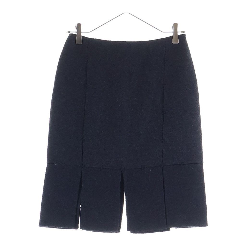 PRADA(プラダ) 98AW Cutwork Set-up Dress ウール カットワーク ノースリーブ セットアップ スカート ブラック レディース