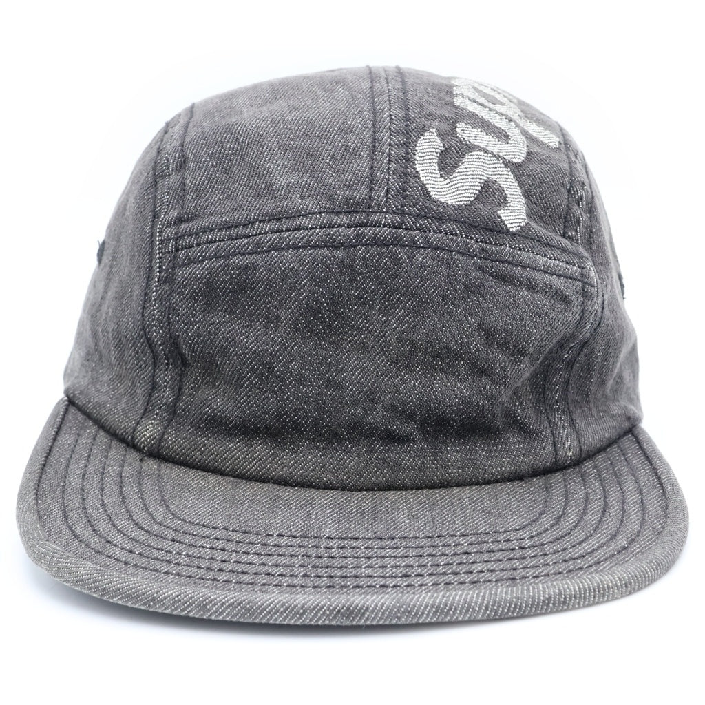 SUPREME(シュプリーム) 19AW Top Logo Denim Camp Cap トップロゴデニムキャンプキャップ 5パネルキャップ 帽子 グレー