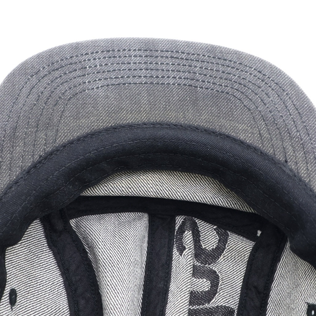 SUPREME(シュプリーム) 19AW Top Logo Denim Camp Cap トップロゴデニムキャンプキャップ 5パネルキャップ 帽子 グレー