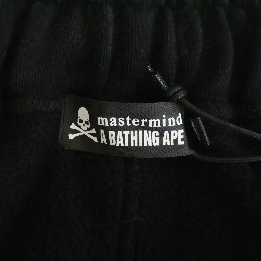 mastermind JAPAN(マスターマインドジャパン) ×A BATHING APE アベイシングエイプ サイドロゴプリント ハーフパンツ ショーツ ブラック 001SPL731908C