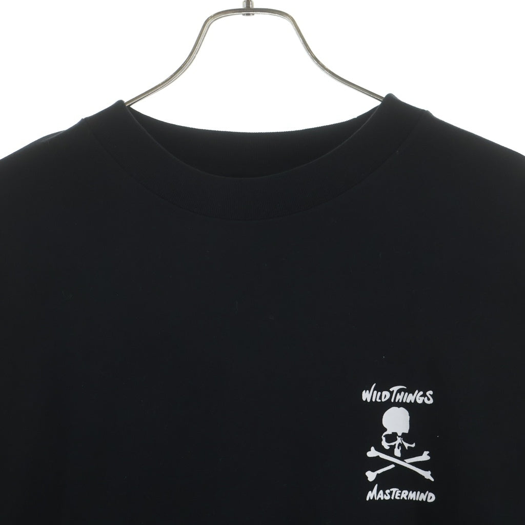 mastermind JAPAN(マスターマインドジャパン) ×WILD THINGS ワイルドシングス プリント 半袖Tシャツ カットソー ブラック
