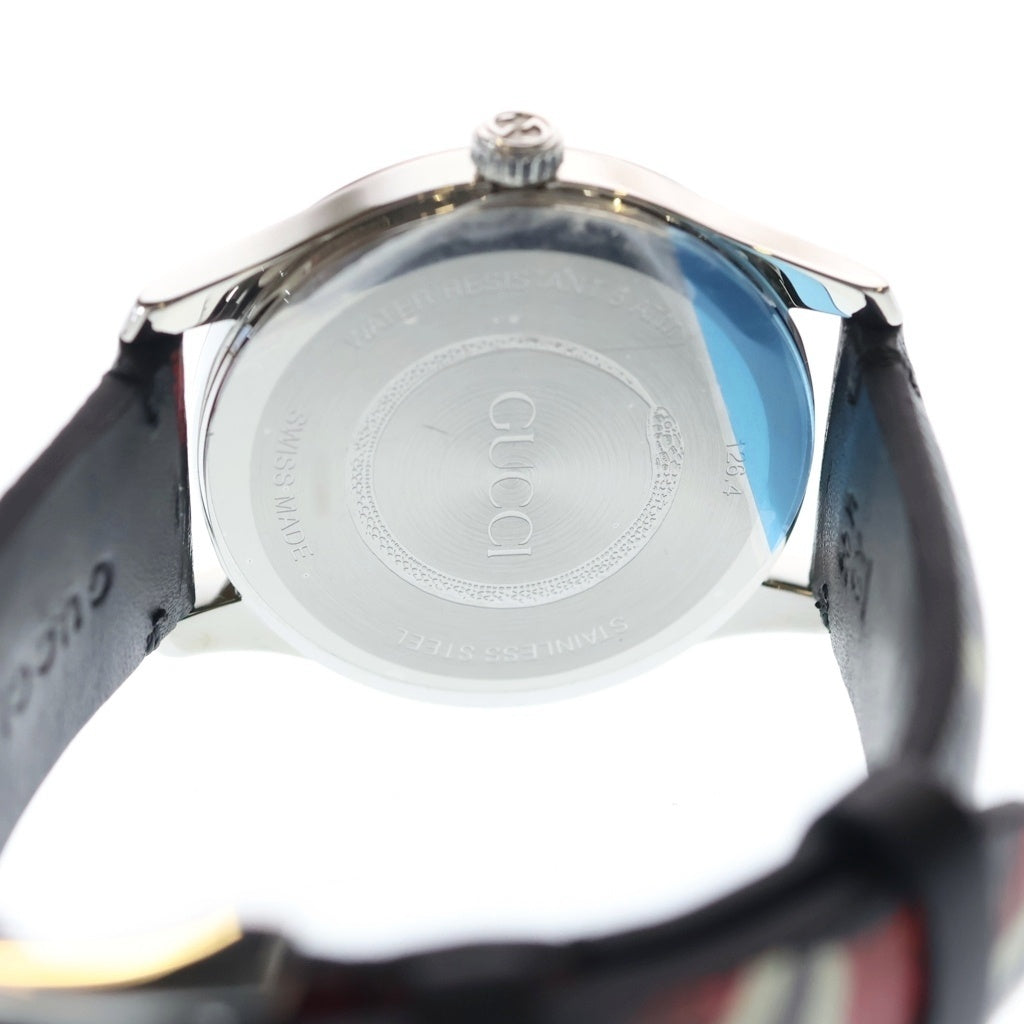 GUCCI(グッチ) Le March Des Merveilles ル・マルシェ・デ・メルヴェイユ スネークプリント クオーツ 腕時計 ウォッチ 1264007ブラック