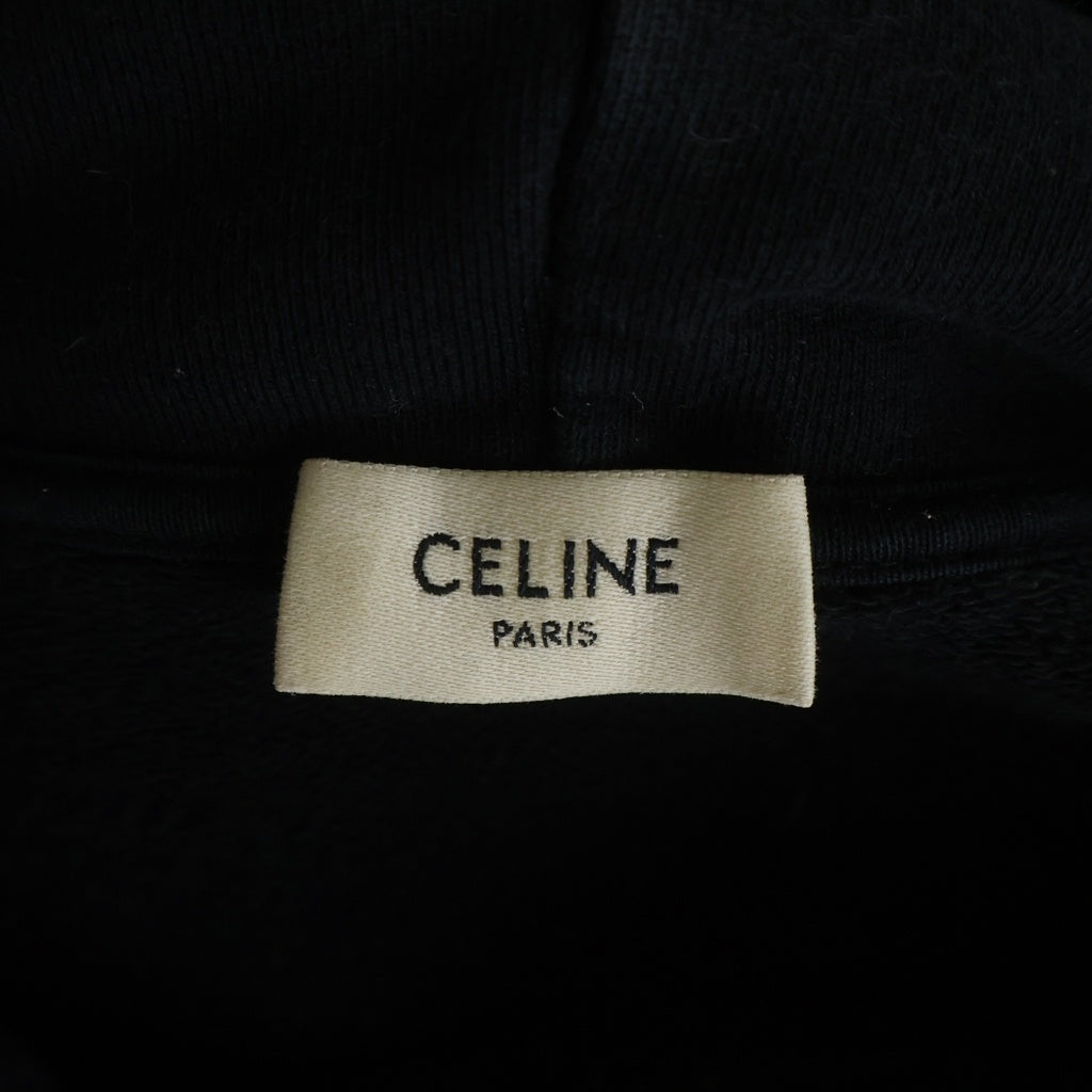 CELINE(セリーヌ) 22AW Pullover Hoodie グラデーションロゴプルオーバースウェットパーカー 2Y753670Q ブラック