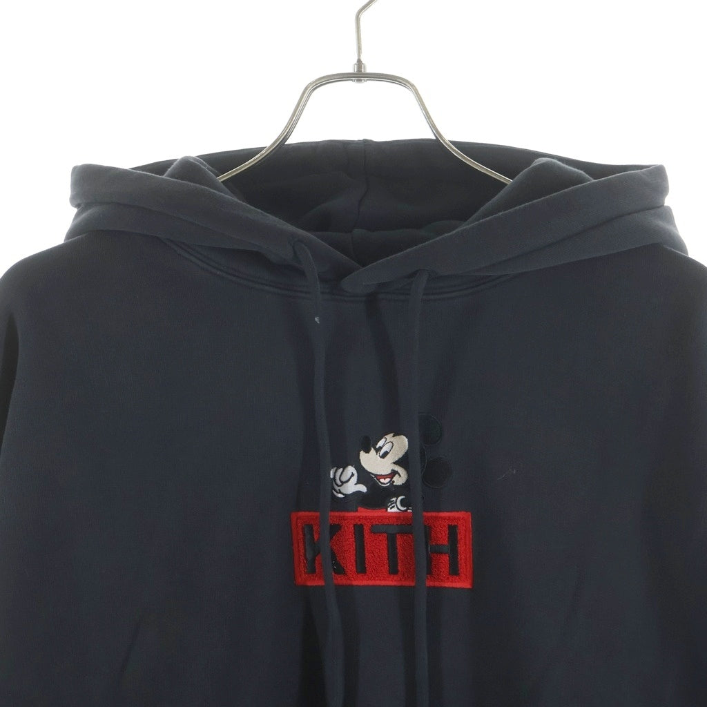 KITH(キス) ×Disney Mickey Classic Logo Hoodie ディズニー ミッキー クラシックロゴ フーディ パーカー 23-070-060-0032-4-0 ブラック